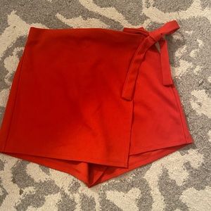 tie front skort